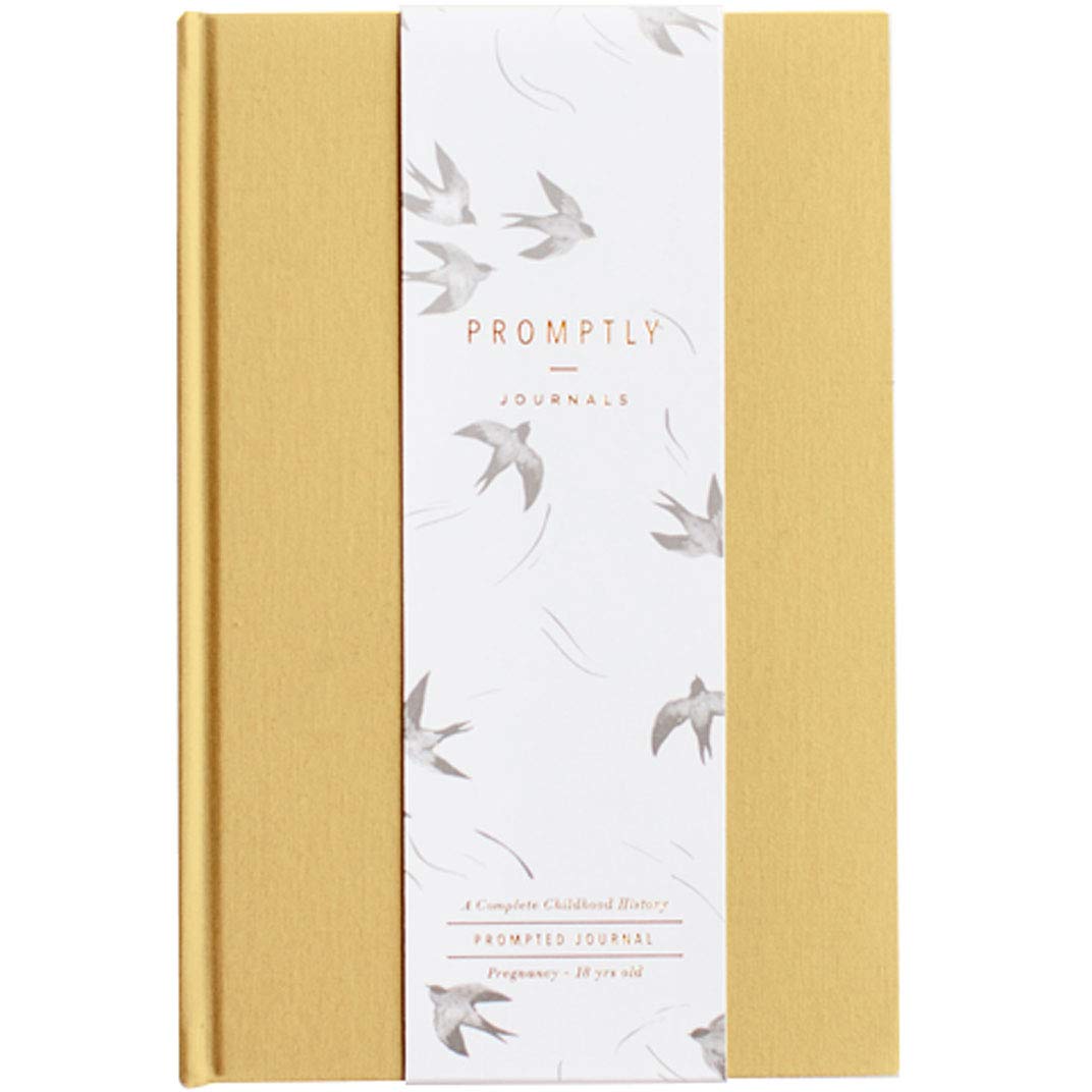 Promptly Journals, A Complete Childhood History Journal (Dusty Rose) - A Prompted Journal for Pregnancy through Age 18, Pregnancy Journal and Baby Book, Baby Memory Book