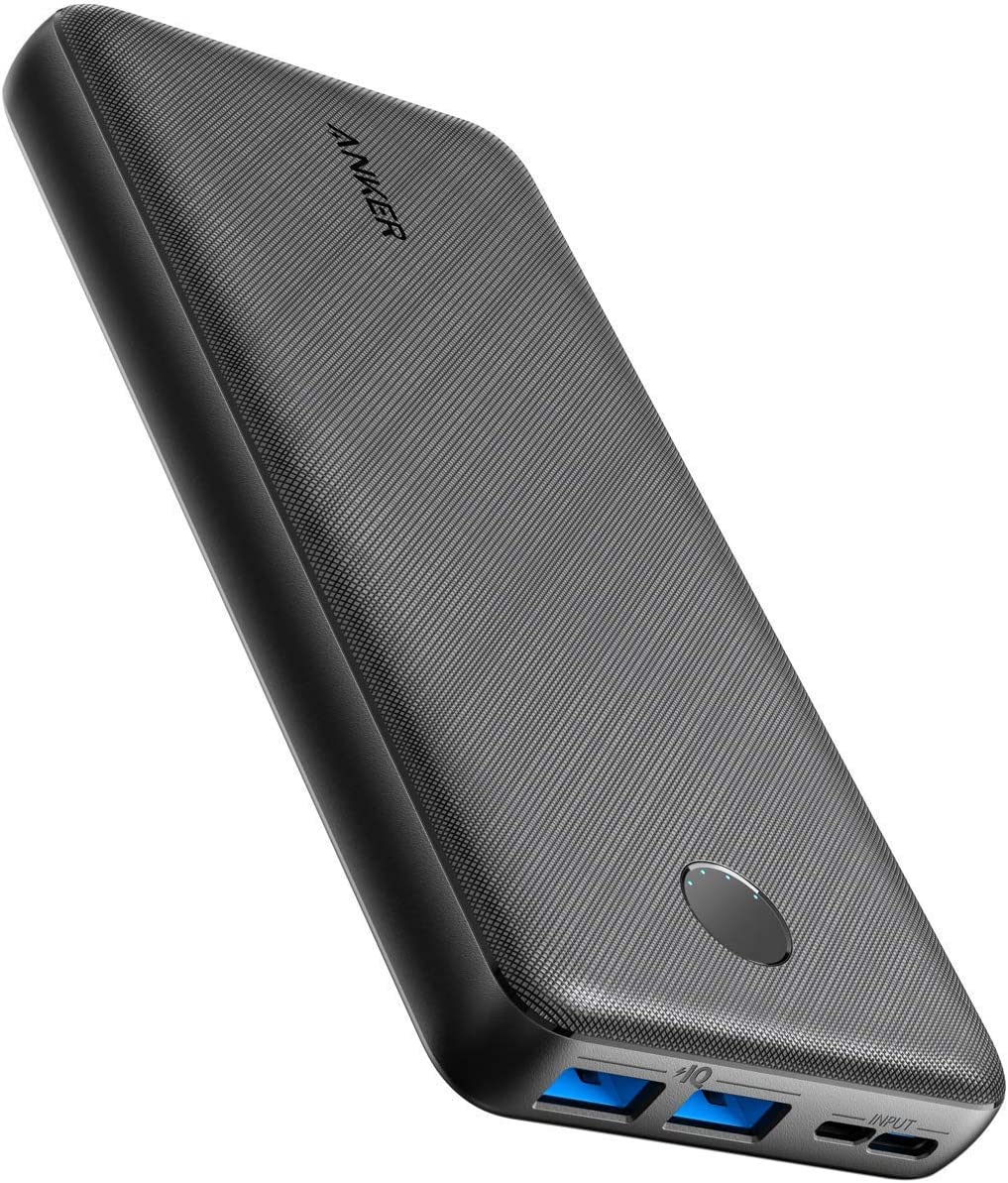 Anker Portable Charger, 325 Power Bank (PowerCore Essential 20K) 20000mAh Battery Pack with USB-C (Recharge Only) and PowerIQ Technology for iPhone, Samsung Galaxy, and More