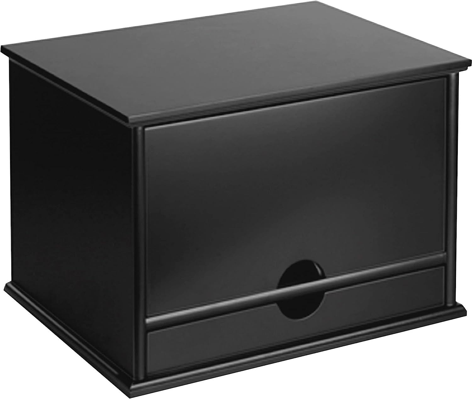 Victor Wood Midnight Black Collection, 4-Shelf Desktop Organizer, Black, (4720-5)