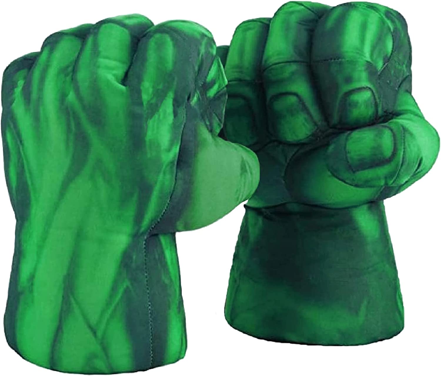 Superhero Hands for Kids, Superhero Boxing Gloves Smash Fists Soft Plush Toys Cosplay Costumes Accessories for Boys Girls Christmas Halloween Birthday Gift (1 Pair, Green)