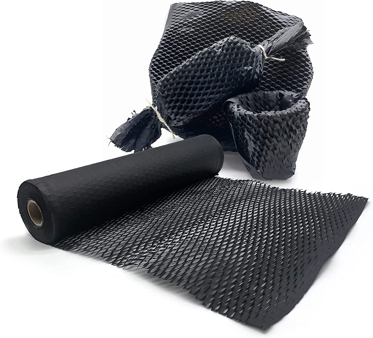 Honeycomb Packing Paper， 12&#34; x 105&#39; Honeycomb Cushioning Wrap Roll for Moving Shipping Packaging Gifts， Recyclable Honeycomb Paper Moving Supplies Bubble Paper Wrapping Protective Roll