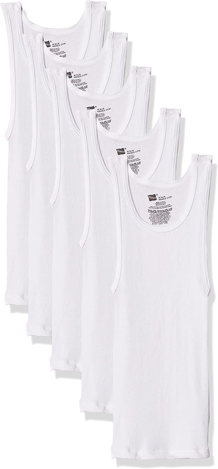 Hanes Boys' Tank Undershirt, EcoSmart Cotton Shirt, Multiple Packs Available