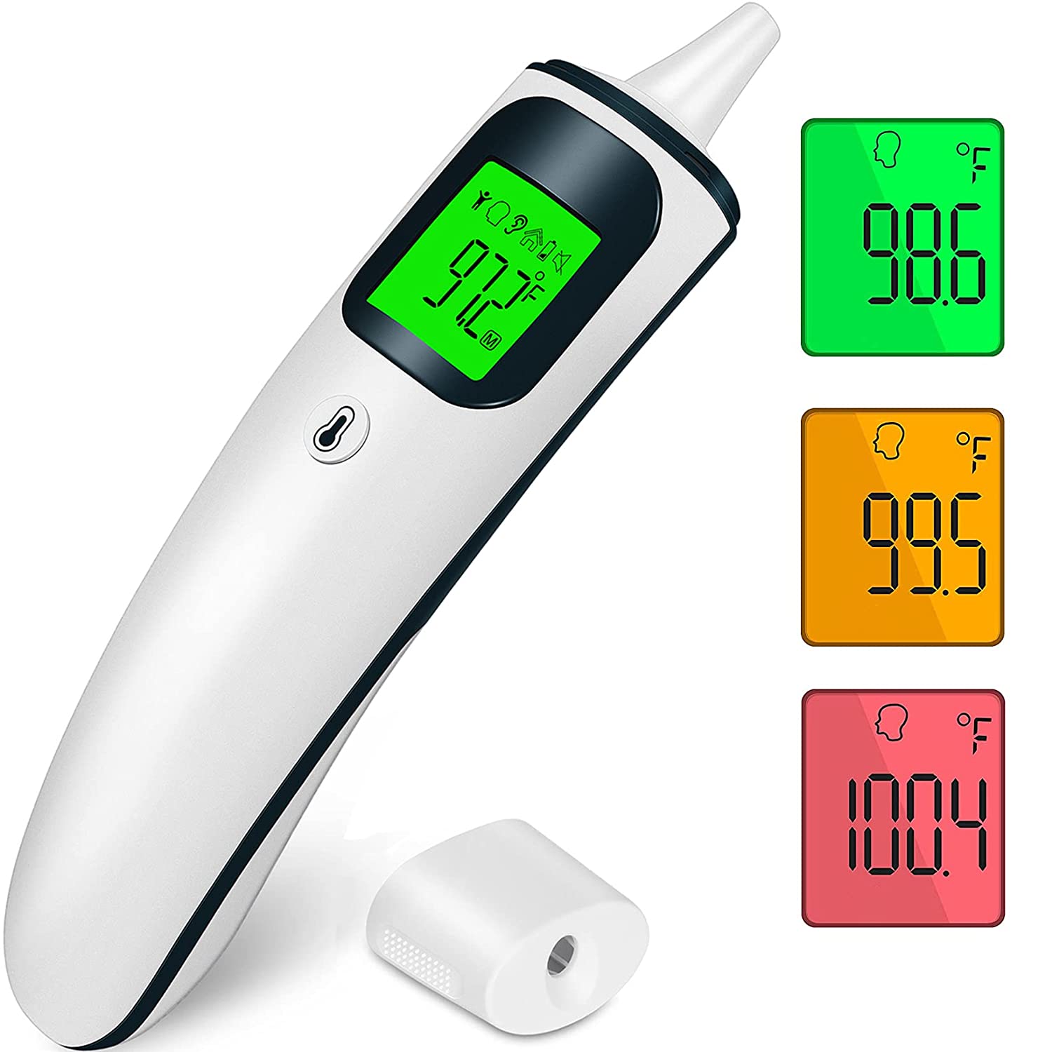 Thermometer,Ear Thermometer for Kids,Forehead Thermometer for Adults Baby Thermometer with Fever Alarm Fast and Accurate,Ideal for Whole Family