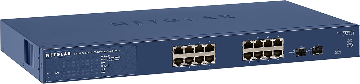 NETGEAR 8-Port Gigabit Ethernet Smart Switch (GS308T) - Managed, Desktop, Silent Operation, S350 Series