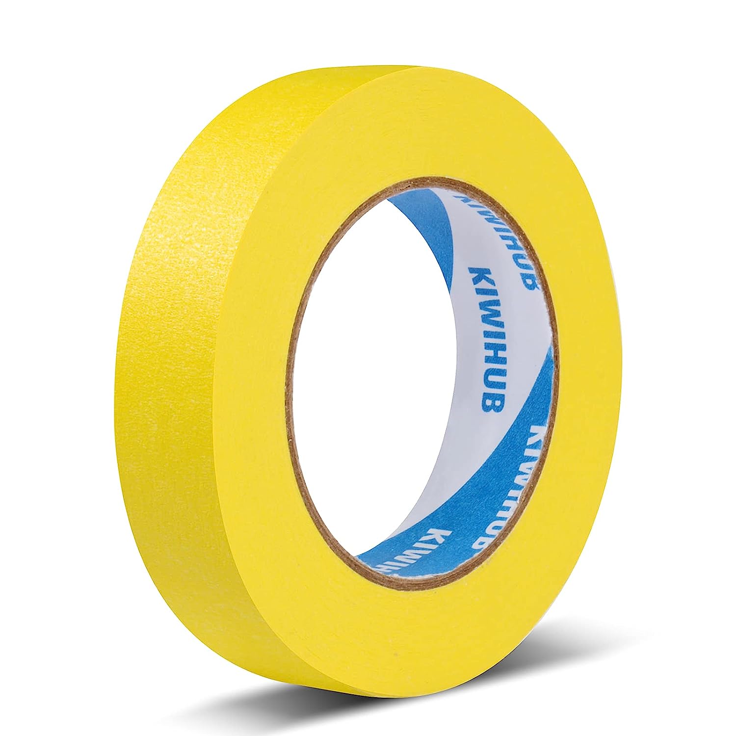KIWIHUB Yellow Painter's Tape,1 inch x 60 Yards - Medium Adhesive Masking Tape for Painting,Labeling,DIY Crafting,Decoration and Medium Adhesive Masking Tape for Painting,Labeling,Automotive Refinish