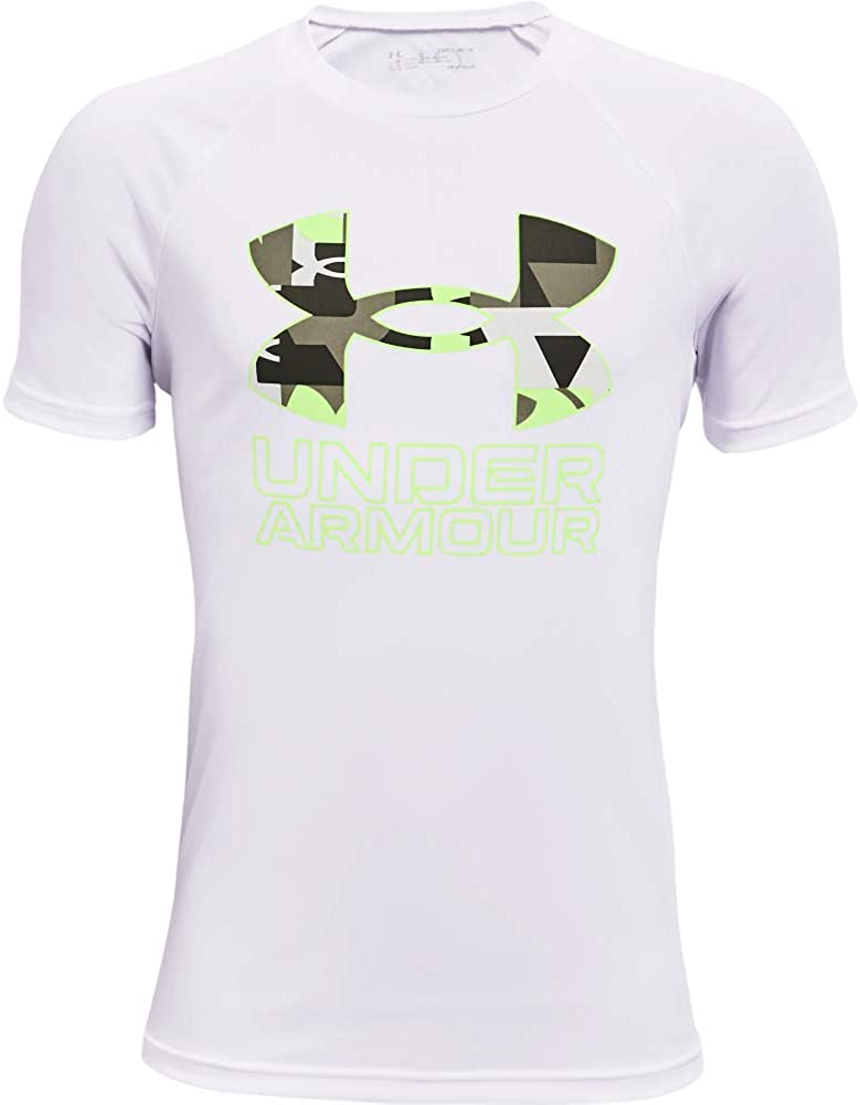 Under Armour Boys' Tech Hybrid Printed Fill Short-Sleeve T-Shirt