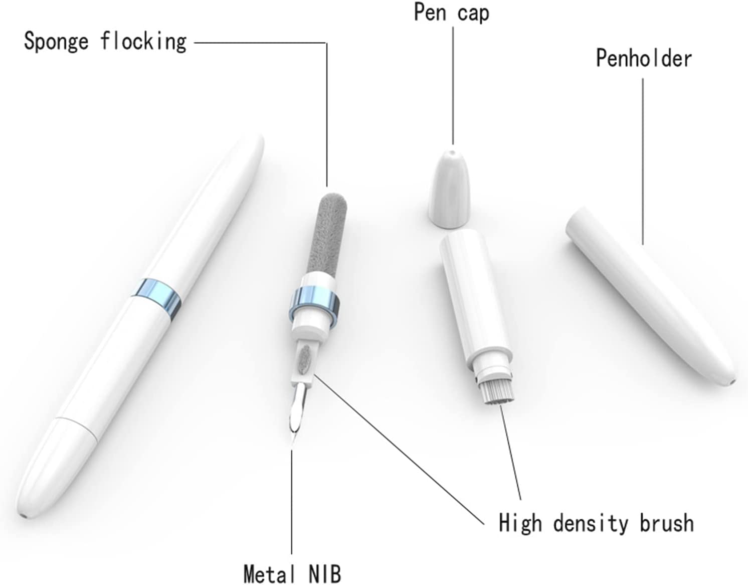 Earbuds Cleaning Pen 4 in 1 Multi-Function Airpod Cleaner Kit Soft Brush for Earphones Charging Box Accessories， Computer， Camera and Mobile Phone