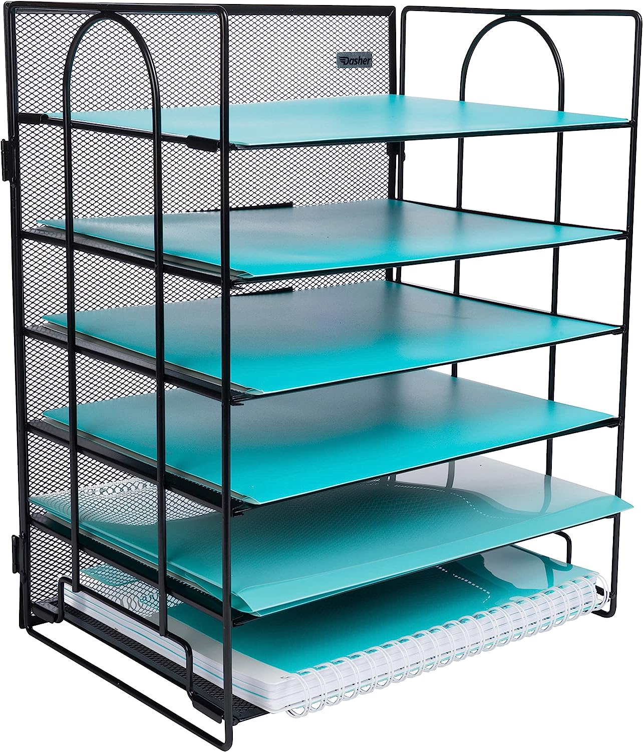 Desk Organizer with 6 Tiers, Paper Tray for Office Supplies, Letters, Billls, Folders, Files, Binders. Desk Organizers and Accessories for Home, Office, School. Office Organization with Style