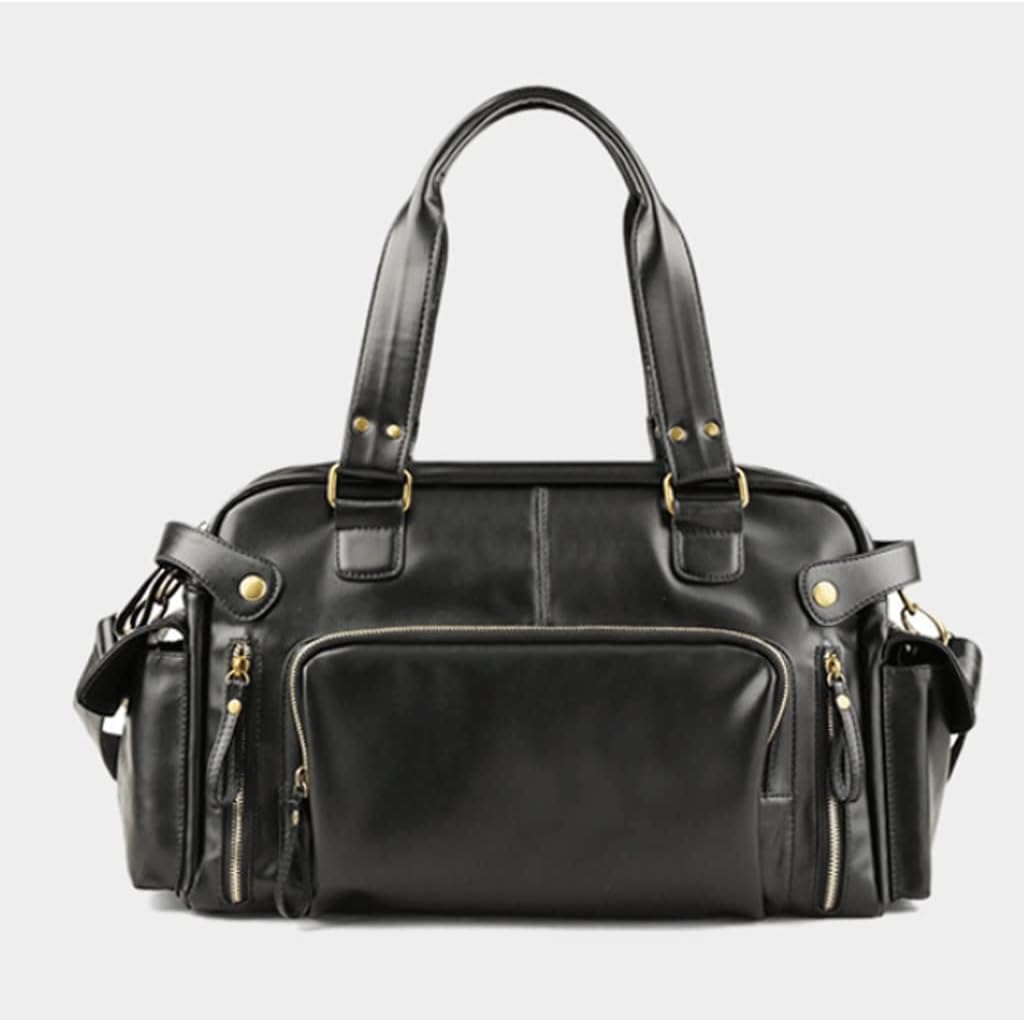 BBSJ Male Bag Retro Handbag Shoulder Bag Leather Men Big Messenger Bags