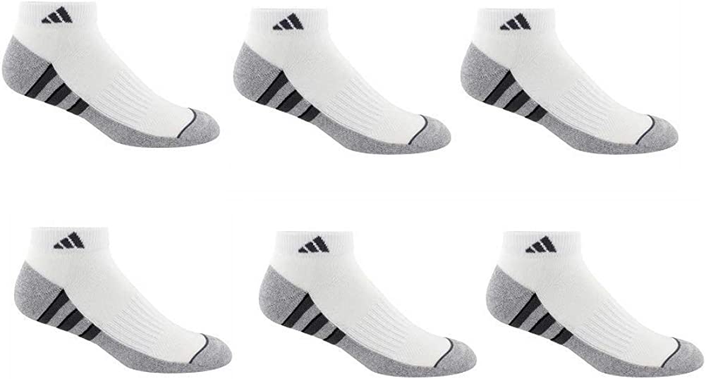 adidas Men's Climalite Low Cut Sock 6-pair (White - Gray)
