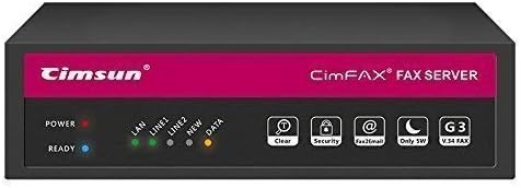 CimFAX H5 High Speed 33.6k Fax Server Auto Save FAX as PDF 100 Users Paperless Fax Machine Cost-Effective Fax Modem Fax Via Telephone Line (4GB)