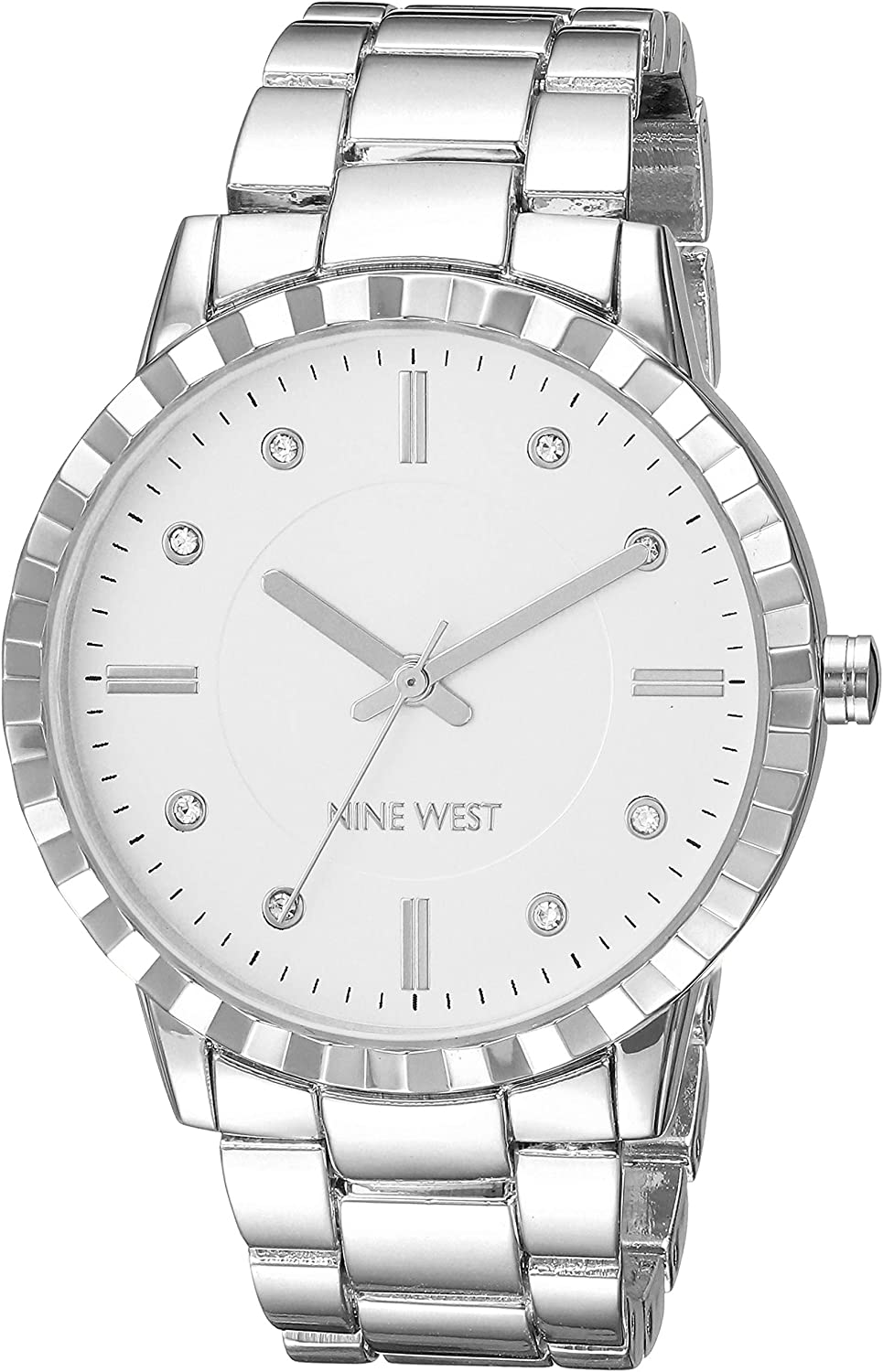Nine West Women's Crystal Accented Bracelet Watch
