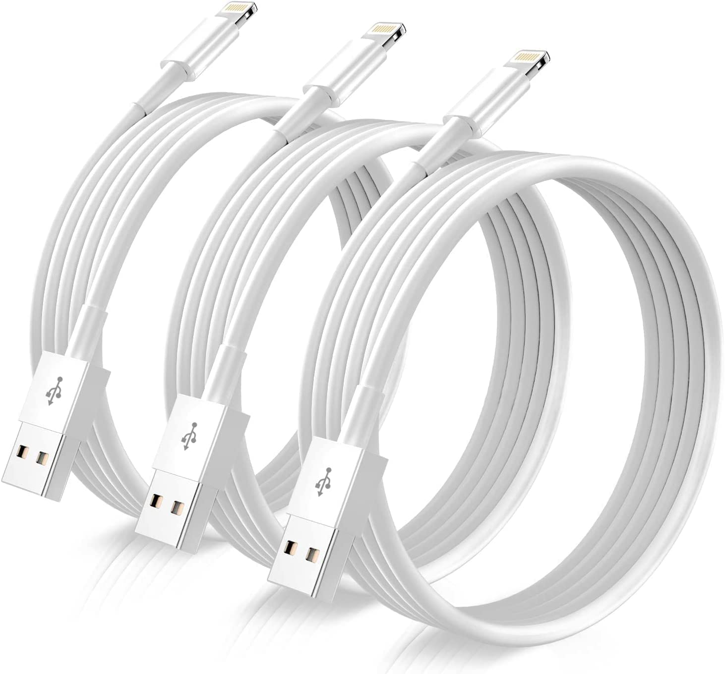 iPhone Charger Cable 6FT [Apple MFi Certified] 3Pack USB-A to Lightning Fast Charger for Apple iPhone, iPad 20,000 Bend Lifespan……