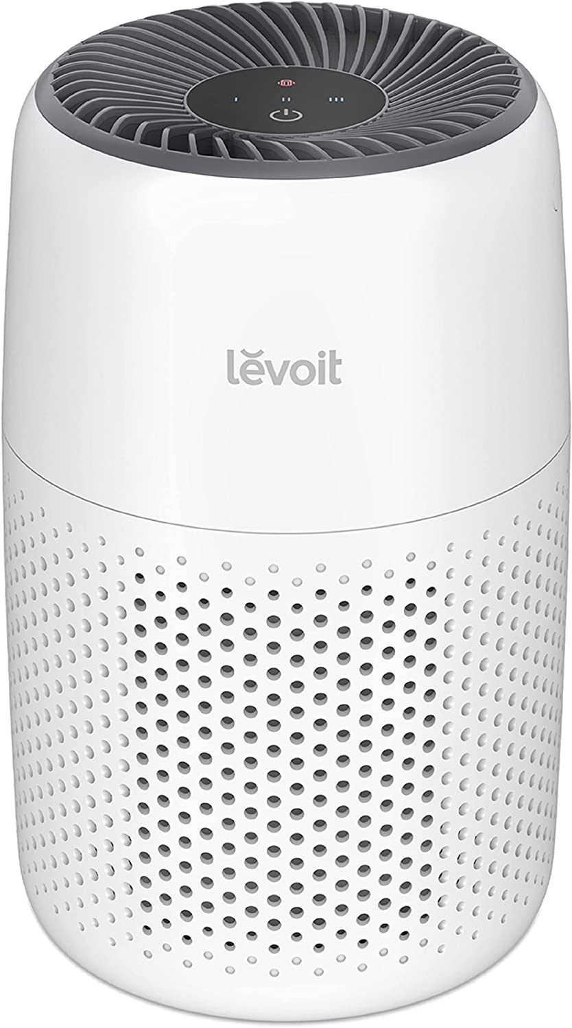 LEVOIT Air Purifiers for Bedroom Home, HEPA Filter Cleaner with Fragrance Sponge for Better Sleep, Filters Smoke, Allergies, Pet Dander, Odor, Dust, Office, Desktop, Portable, Core Mini, White