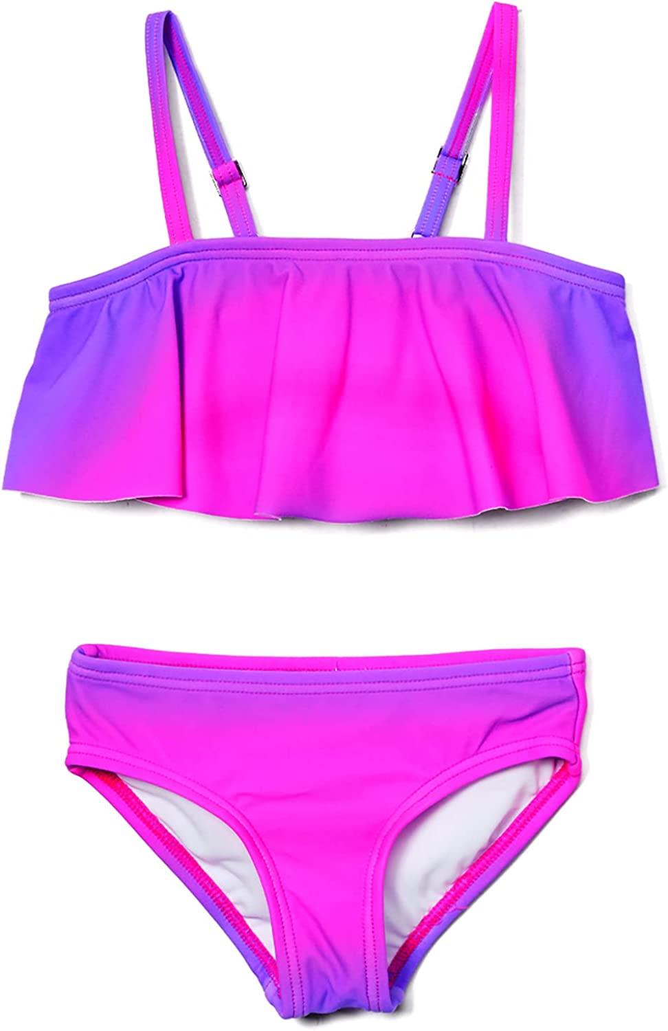 Kanu Surf Girls' Karlie Flounce Bikini Beach Sport 2 Piece Swimsuit