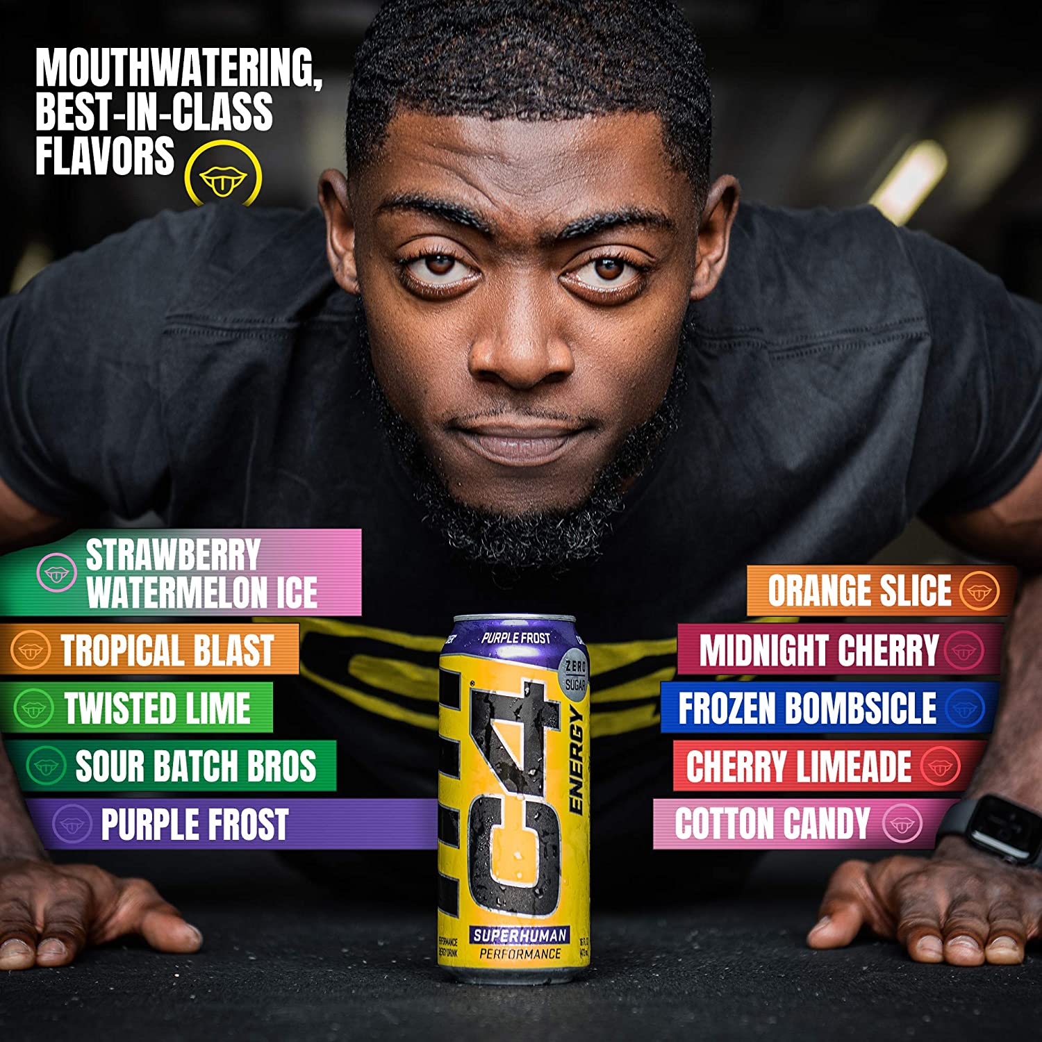 C4 Original Sugar Free Energy Drink 16oz (Pack of 12) | Cherry Limeade | Pre Workout Performance Drink with No Artificial Colors or Dyes